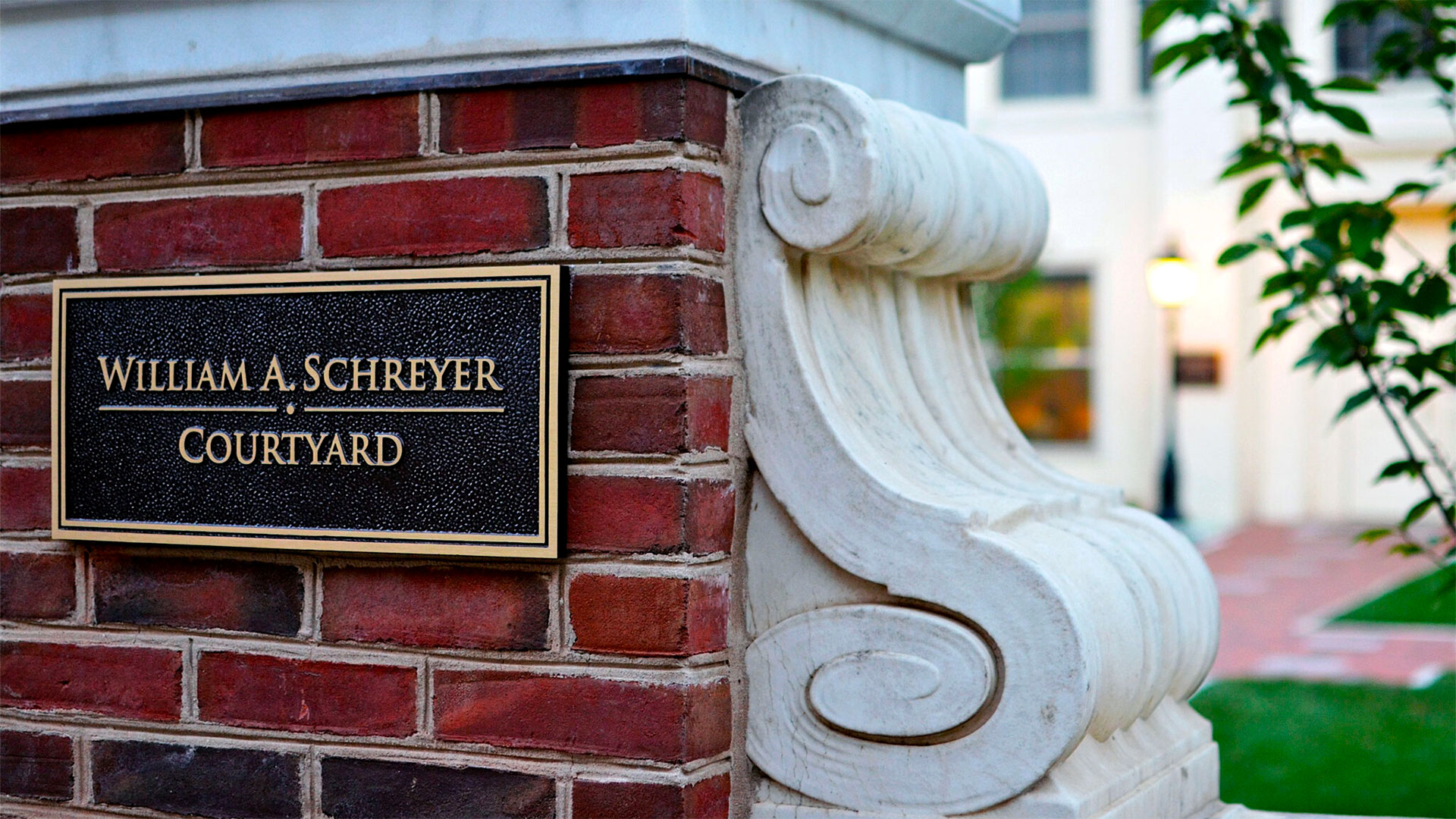 Dedication of Schreyer Courtyard at Atherton Hall