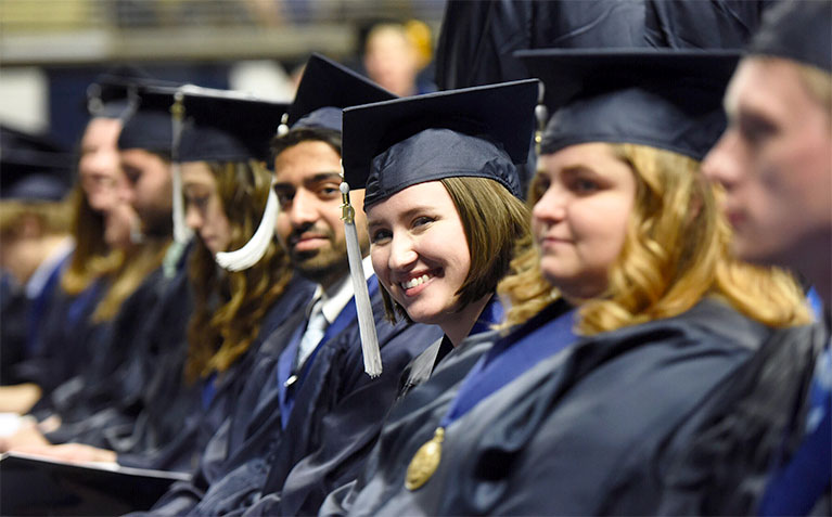 A row of graduating Schreyer Scholars at Medals Ceremony