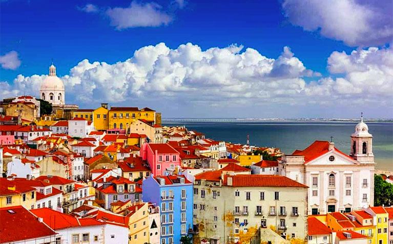 Wide view of Lisbon, Portugal