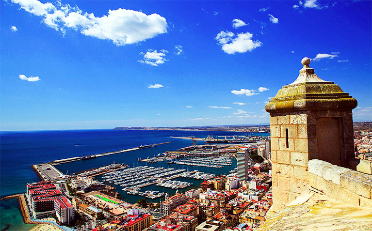 Wide view of Alicante, Spain