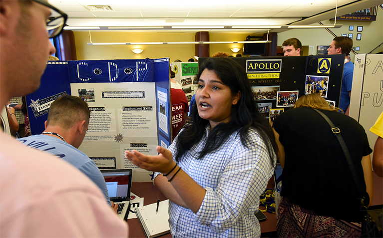 Schreyer Scholars talking about student organizations
