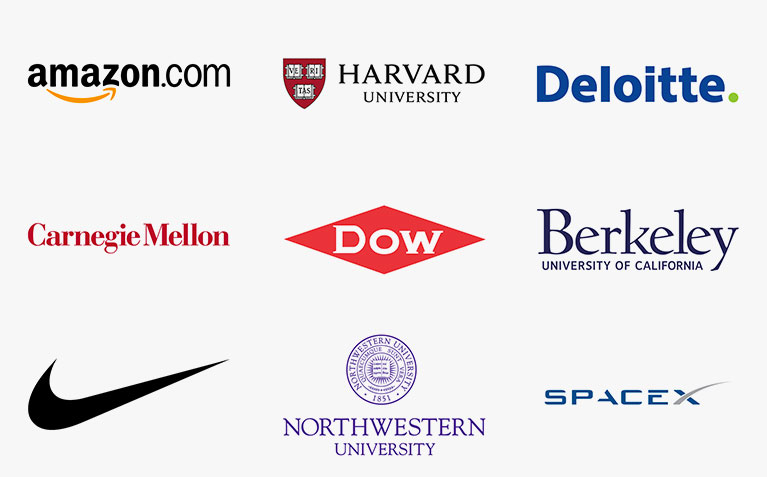 Company and graduate school logos