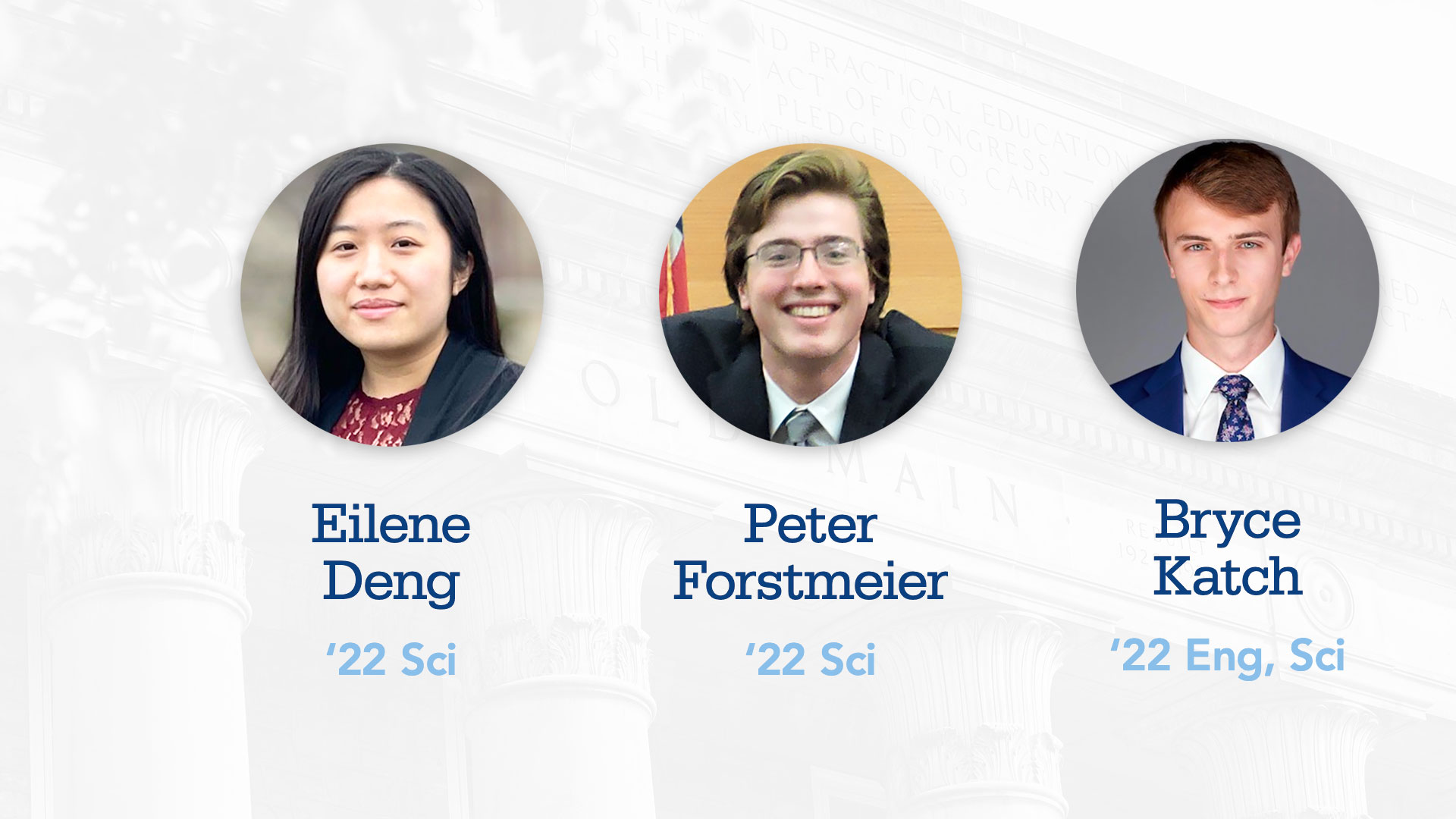 Three Scholars receive Goldwater Scholarships