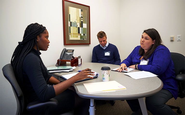 Schreyer Scholars on their laptops during simulated activity