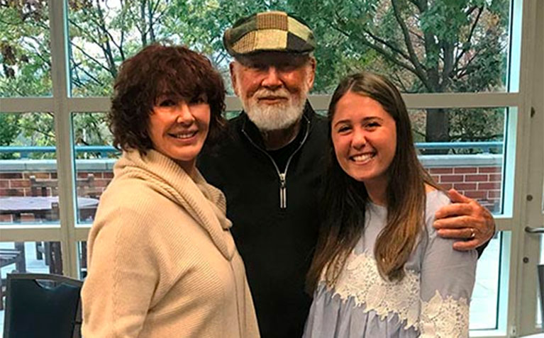 Schreyer Scholar Colleen McBride with Donald Bellisario and his wife
