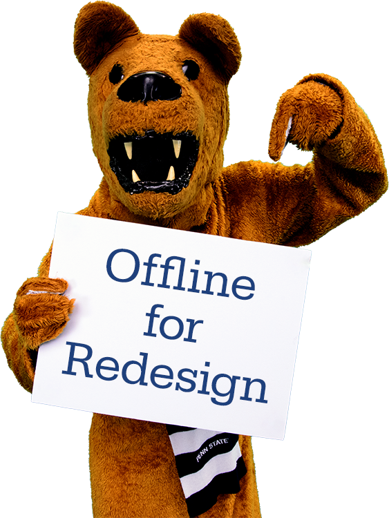 Nittany Lion holding sign